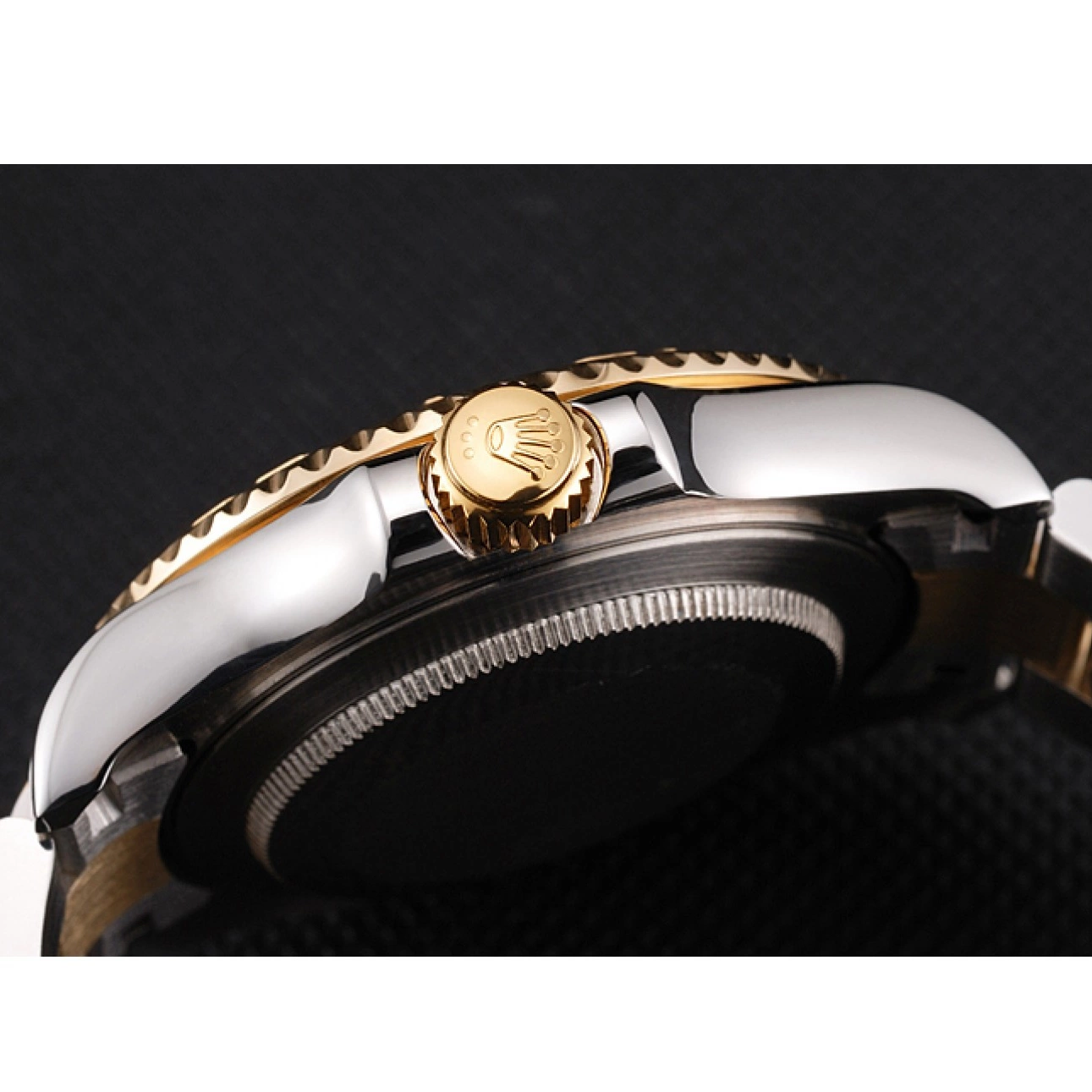 Aaa replica watch Bezel Champagne Case Bracelet Swiss Tone Stainless Rolex Yacht-Master Gold Steel Two Dial 0722